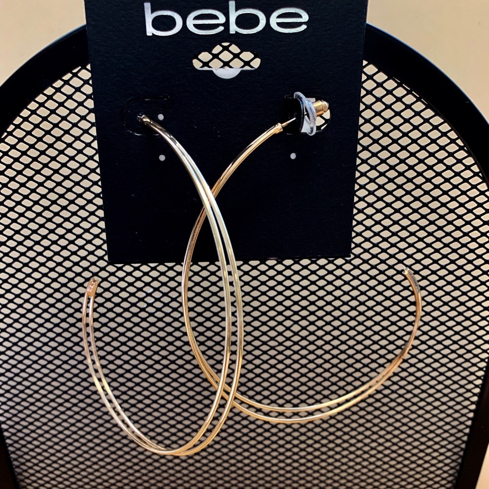 Bebe Large Hoop Earrings